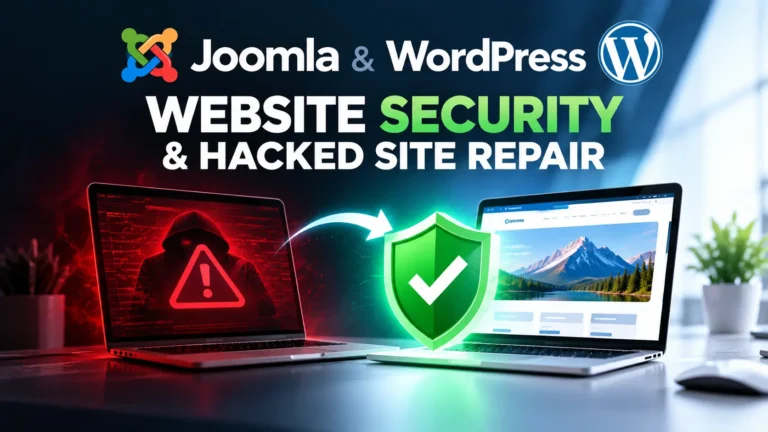 Joomla hacked website repair and WordPress security